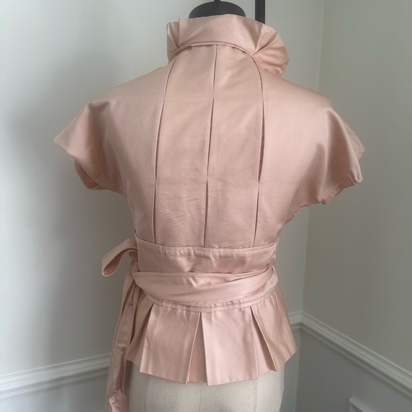 DVF 100% silk wrap scalloped top - Picture 4 of 9